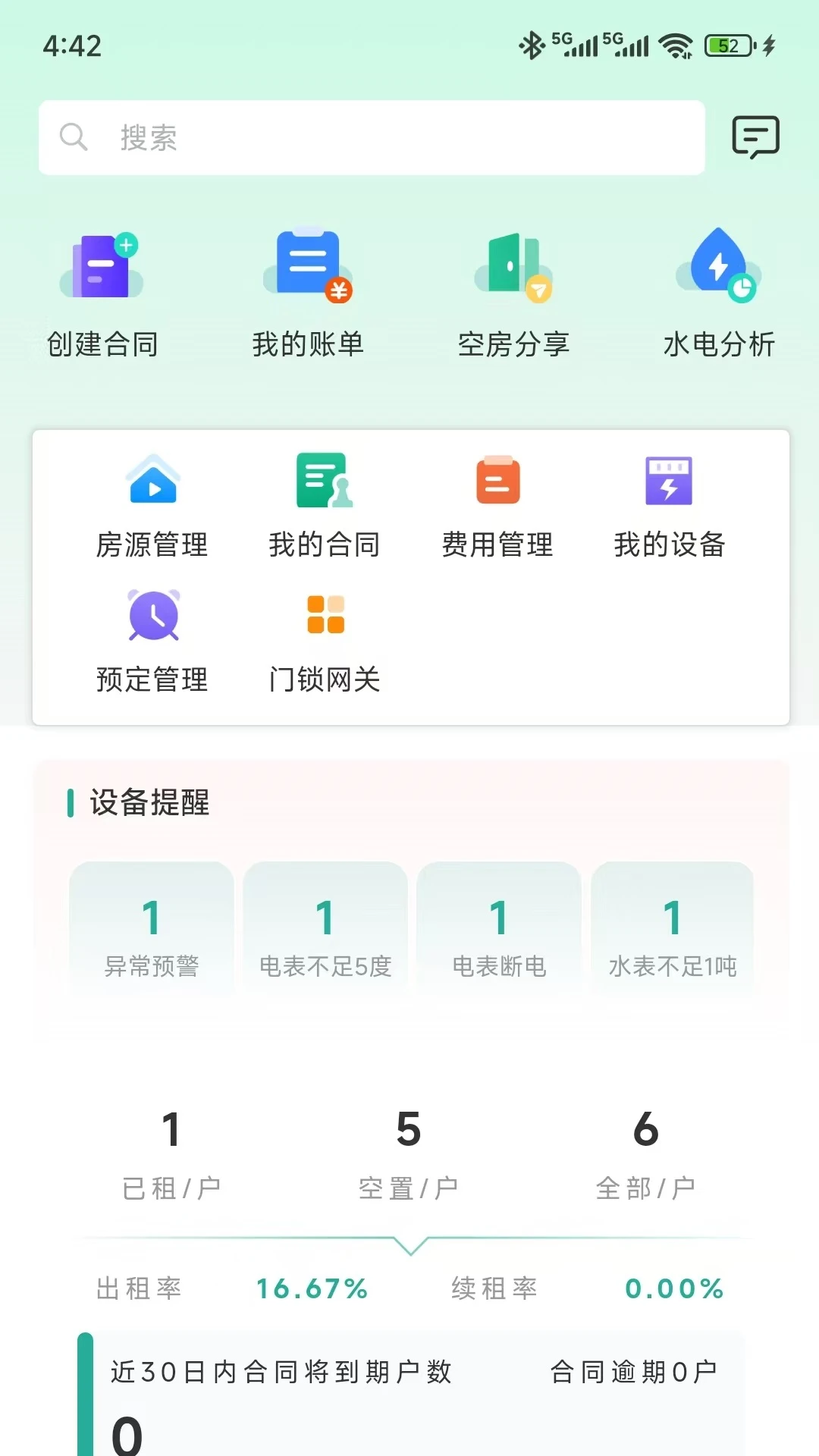合同管理功能界面