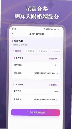 紫微斗数命理预览图
