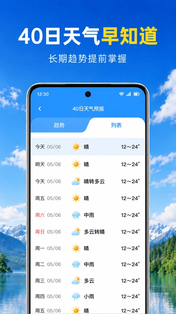 本地天气大字版温度显示