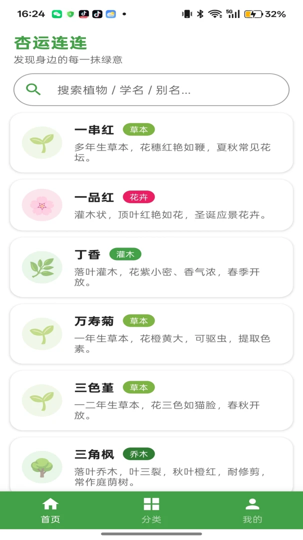 杏运连连植物识别科普工具预览图