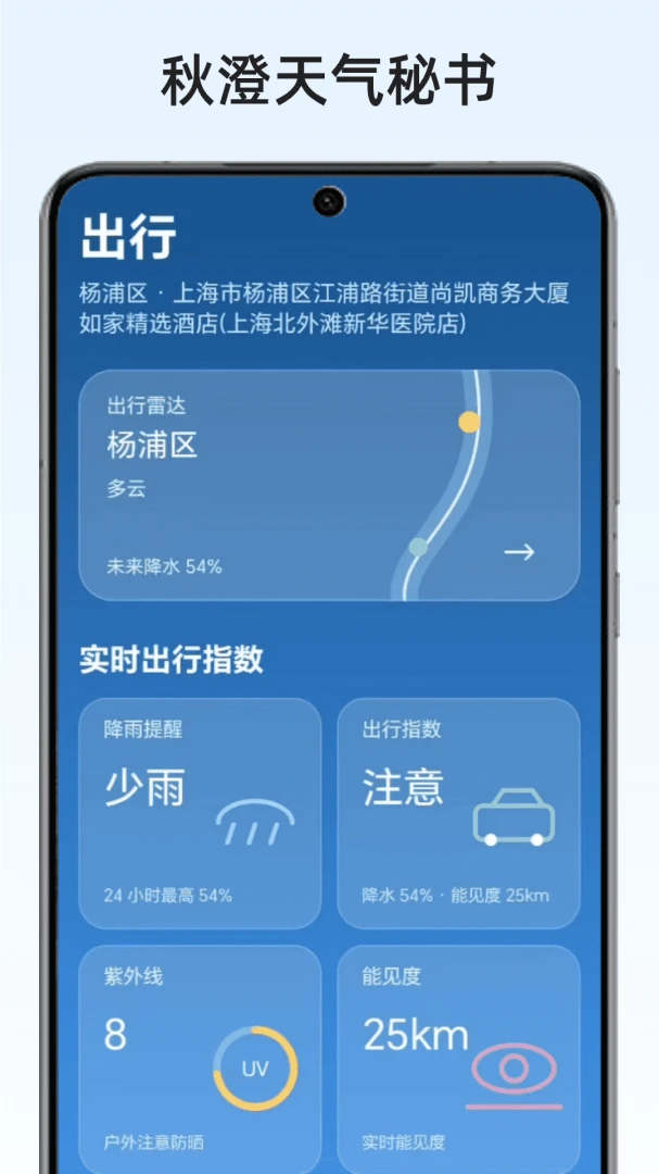 秋澄天气秘书界面预览