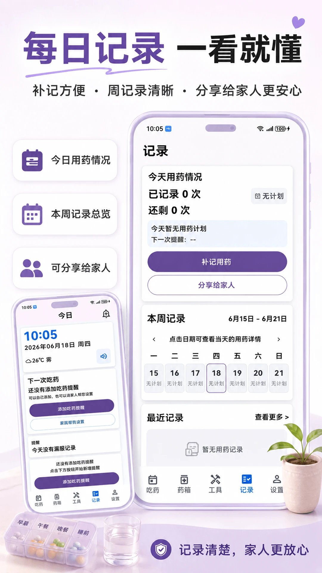 吃药提醒闹钟药箱管理