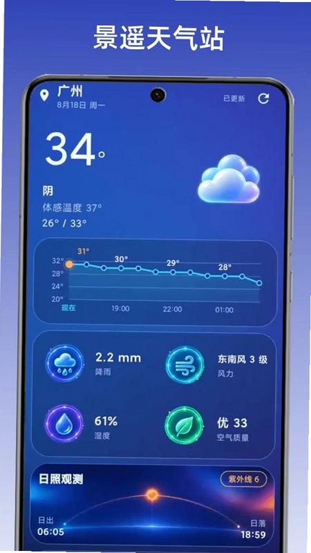 景遥天气站预览图
