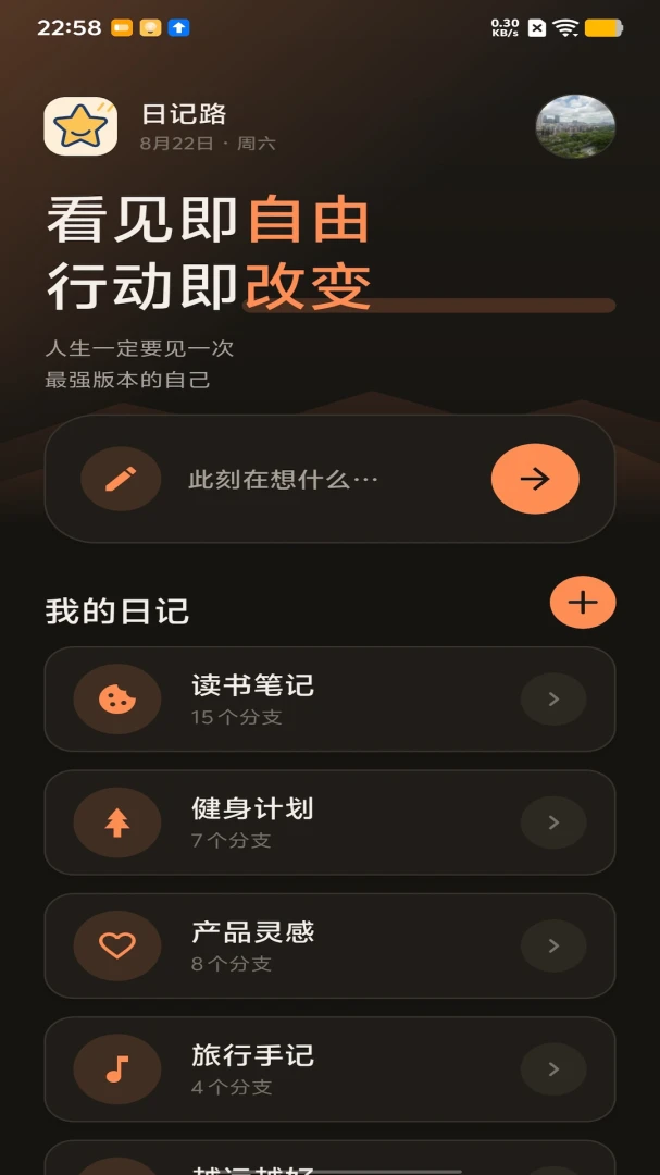 日记路界面截图