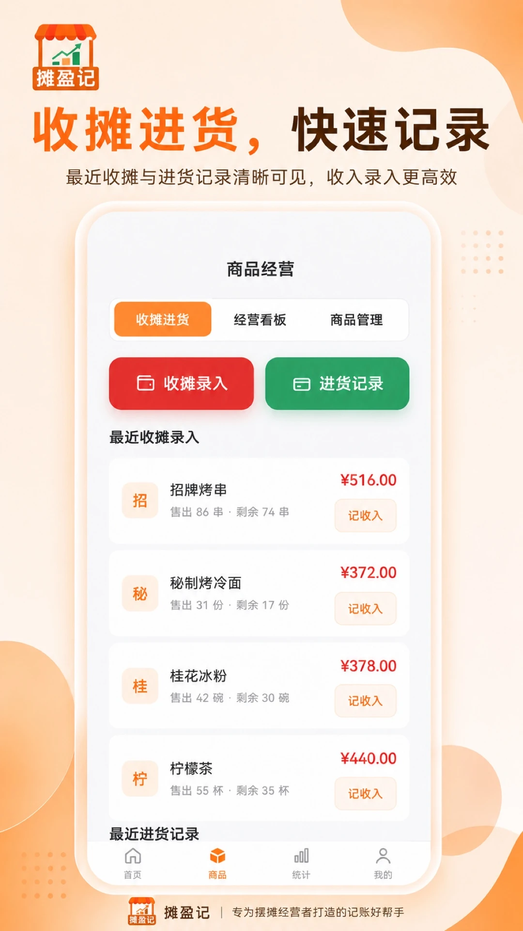 摊盈记记账步骤