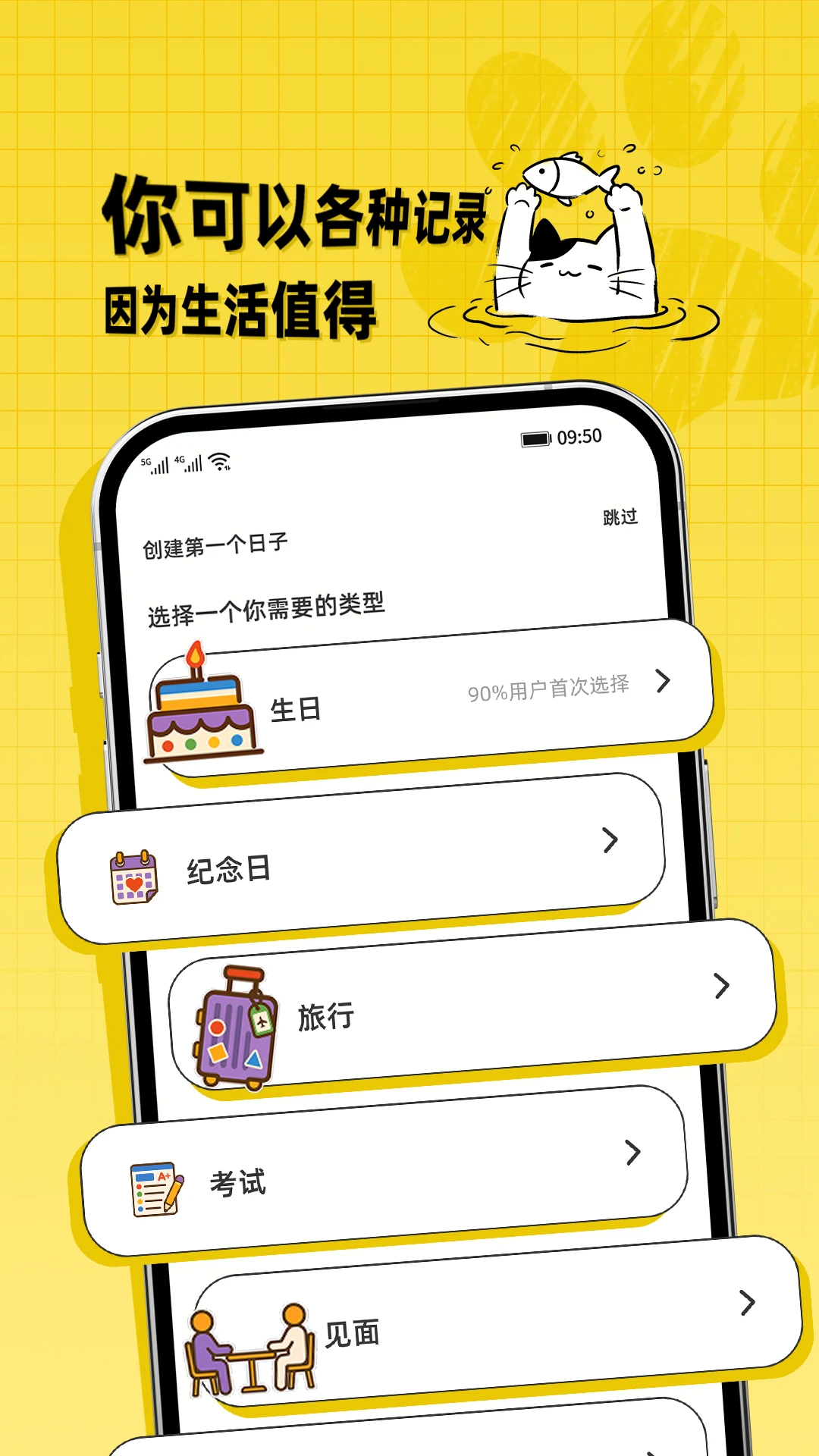 点点纪念日清单管理
