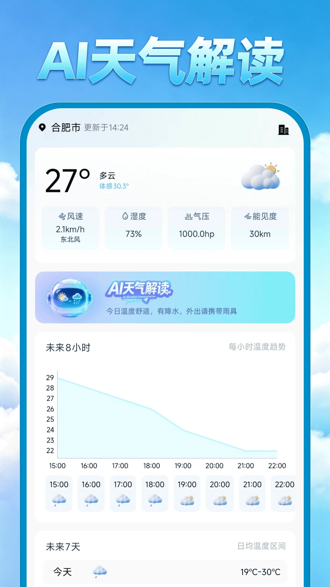 AI准天气预报功能展示