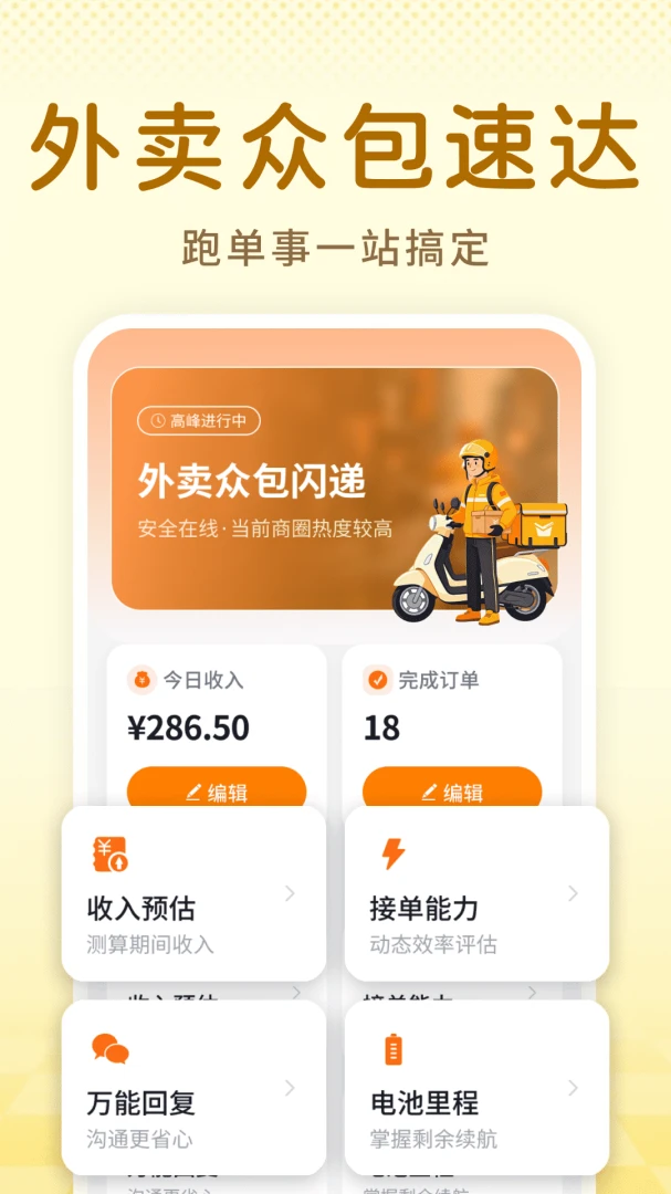 外卖众包闪递收入预估