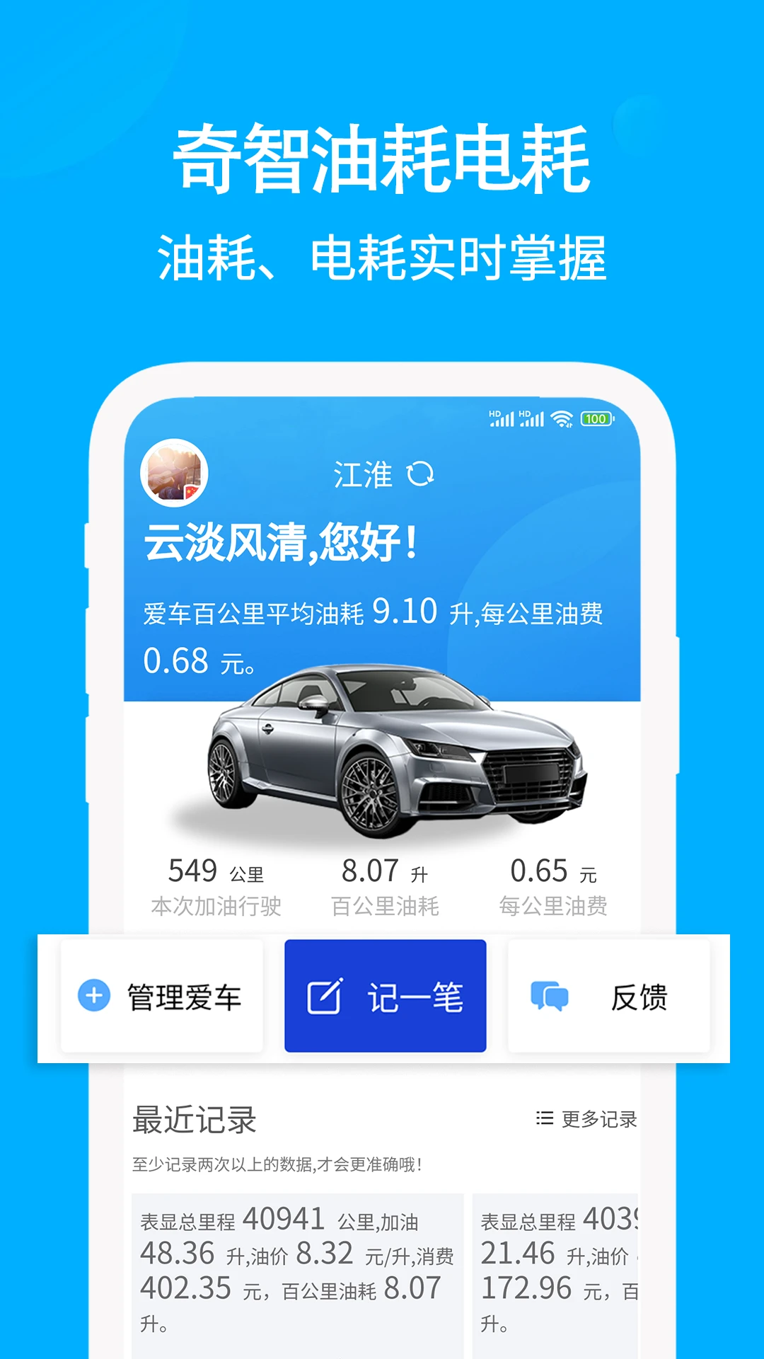 奇智油耗电耗预览图
