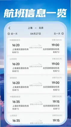 特价航班飞机票查预览图