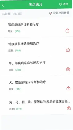 执业兽医题库预览图