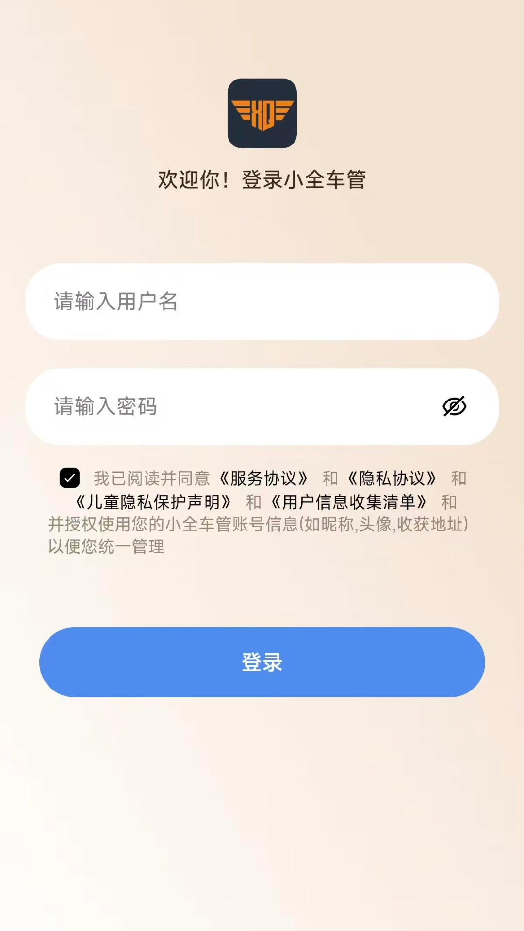 小全车管界面预览