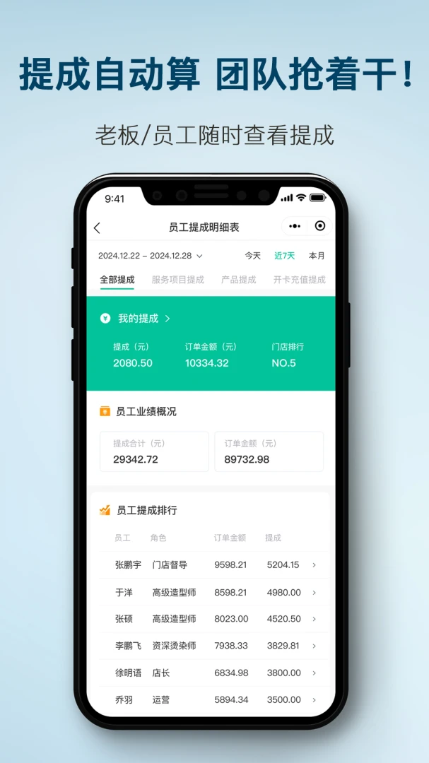 简艺美发数据看板
