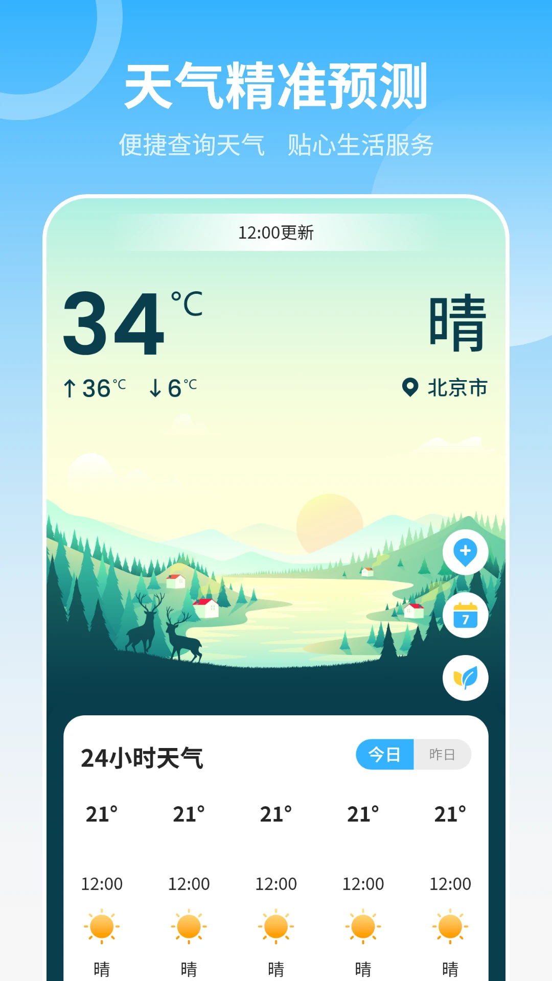 当地天气预报24小时预报