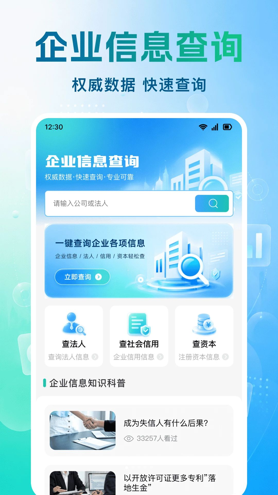 企业公司征信查预览图