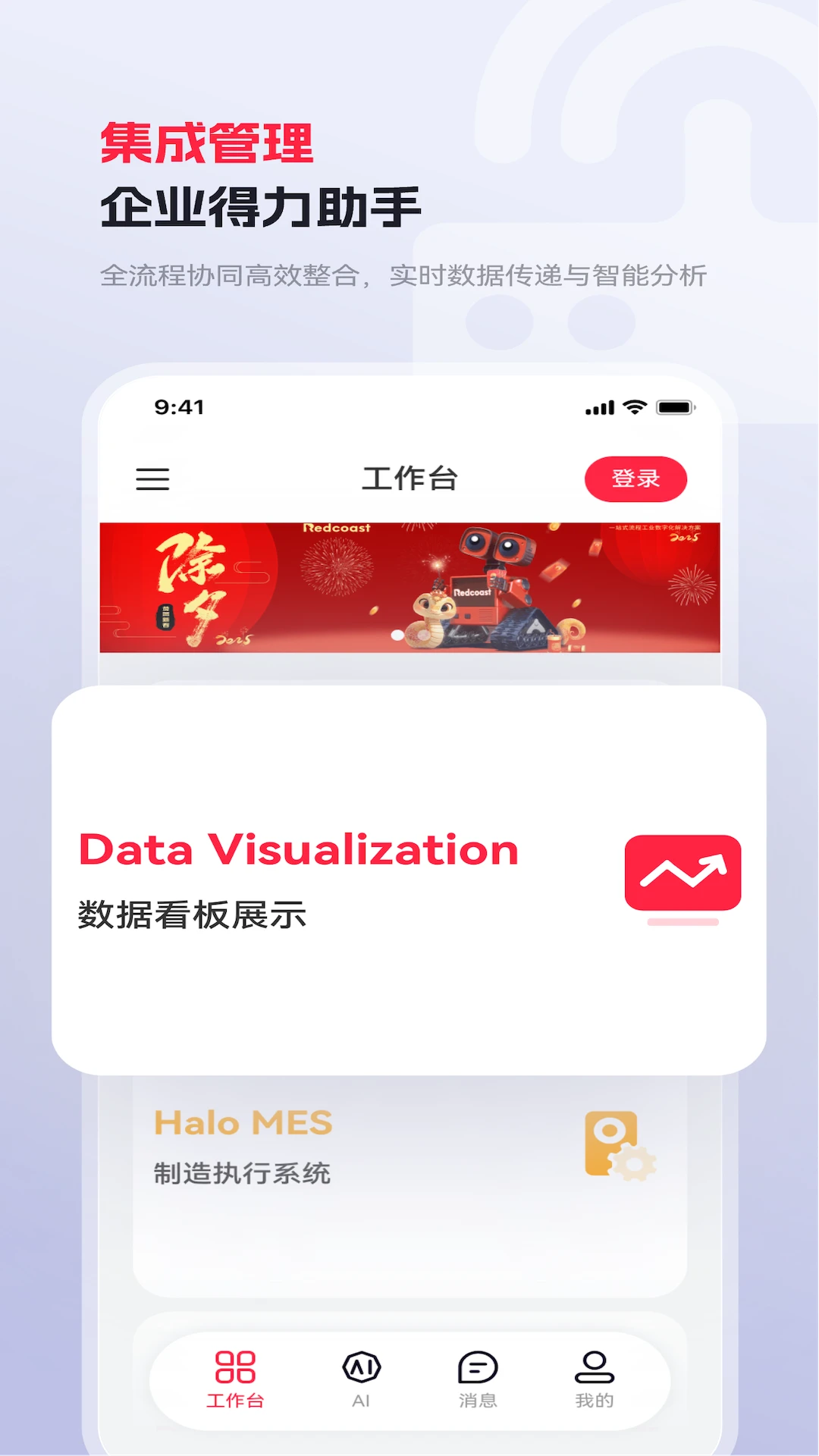 红岸未来数字工厂看板