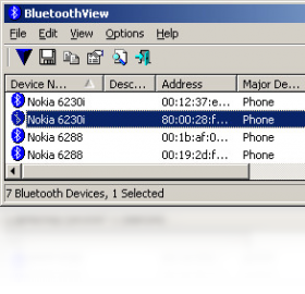 BluetoothView设备列表