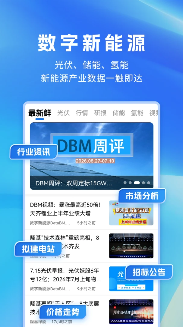 数字新能源界面预览