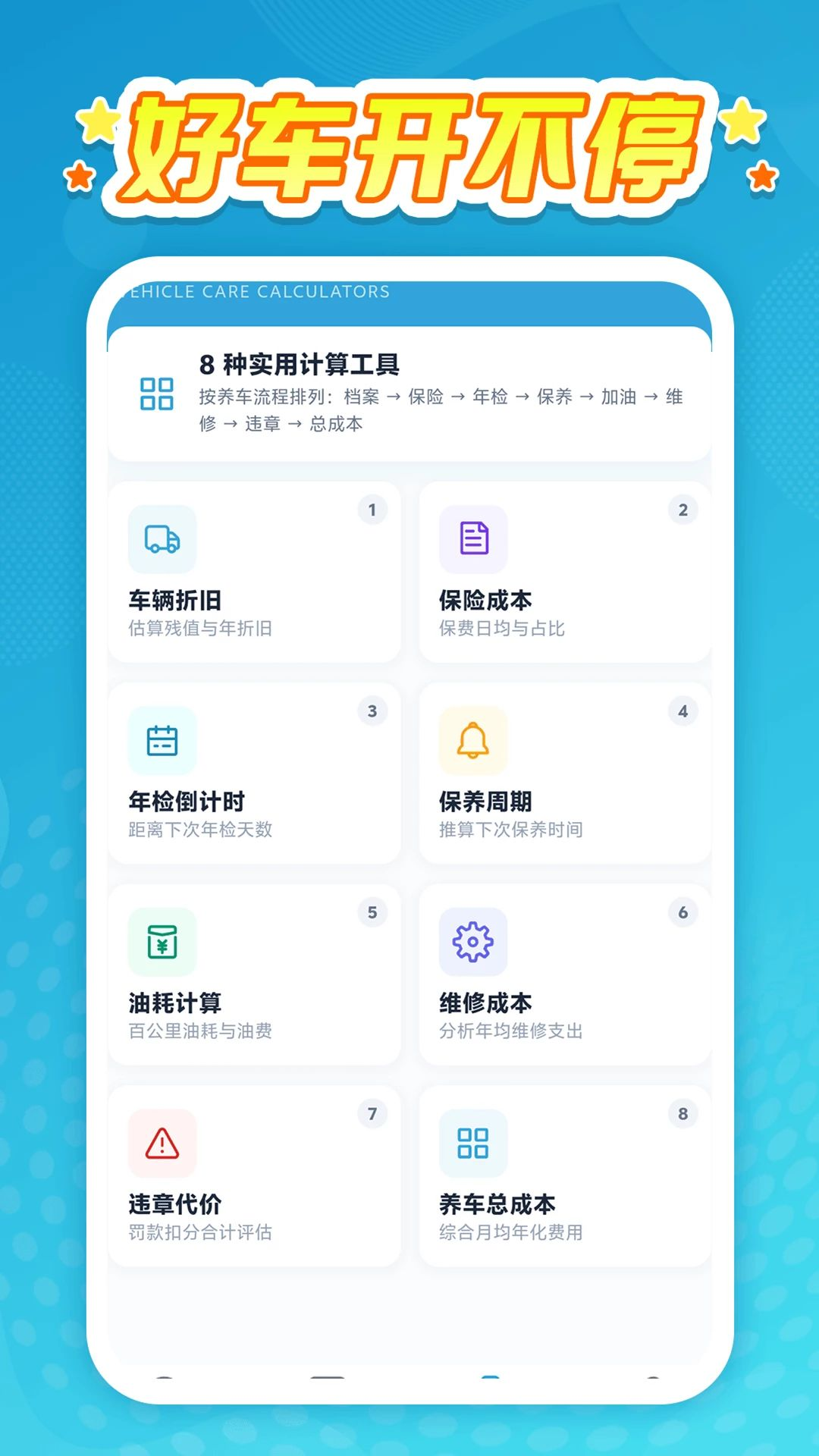 好车开不停保养提醒