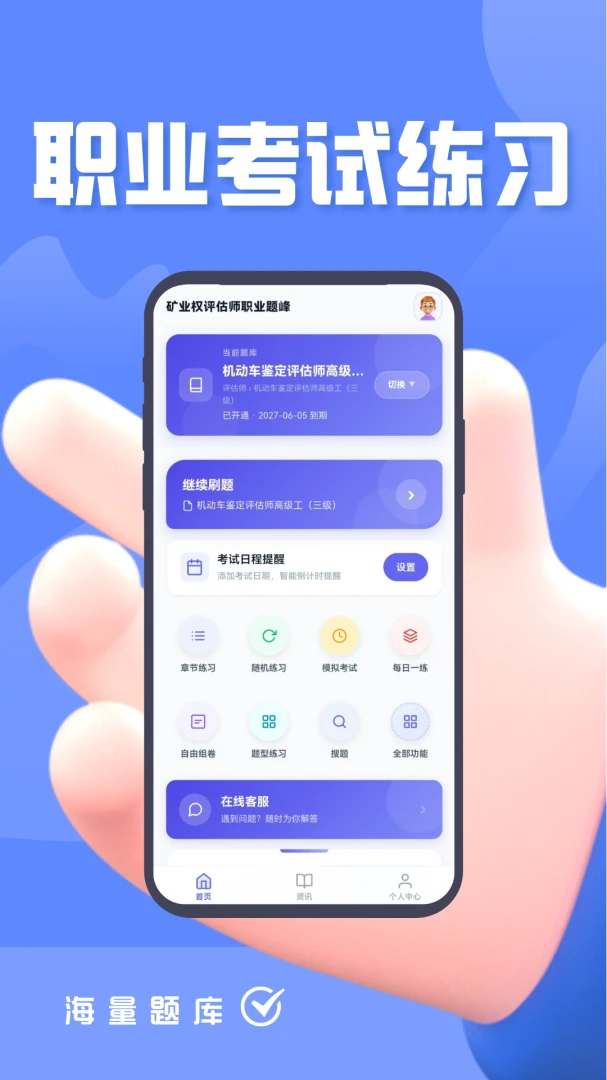矿业权评估师职业资格考试题峰功能