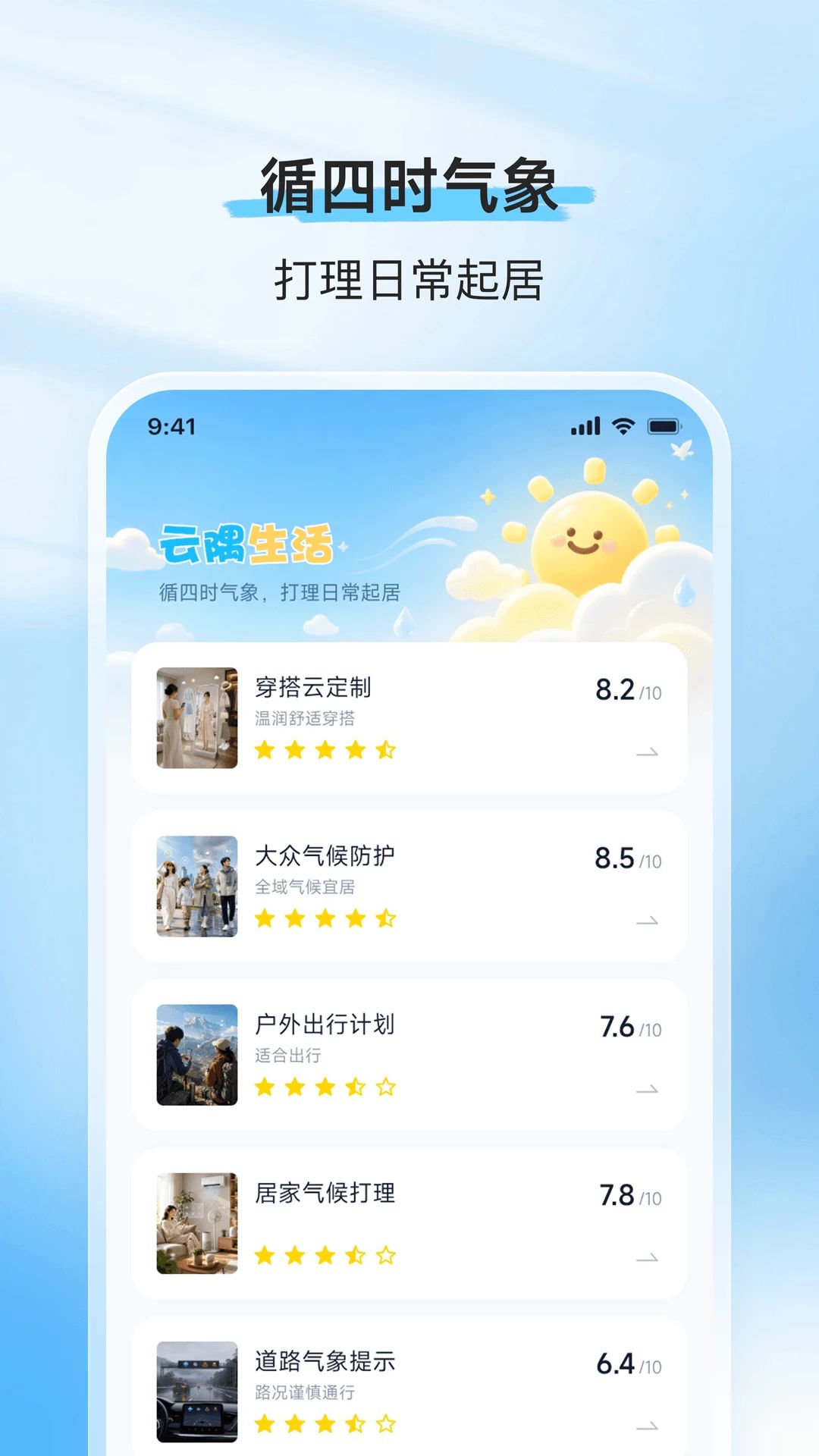 体感云值界面