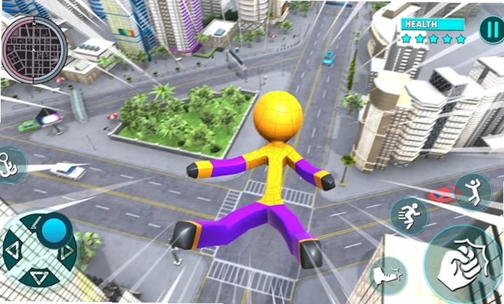 火柴人绳索英雄蜘蛛侠小游戏(Rope Hero Spider Stickman War)预览图