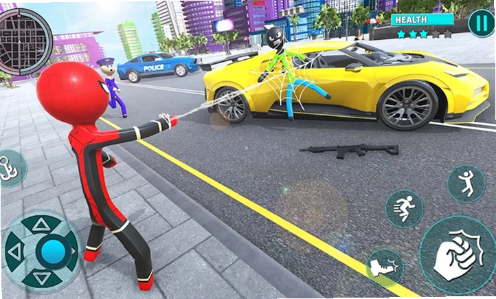 火柴人绳索英雄蜘蛛侠小游戏(Rope Hero Spider Stickman War)预览图