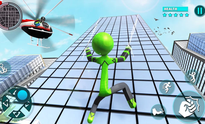 Rope Hero Spider Stickman War 截图4