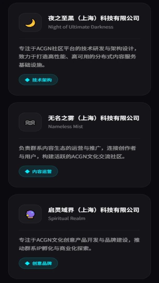 ACGN联合群系社区界面