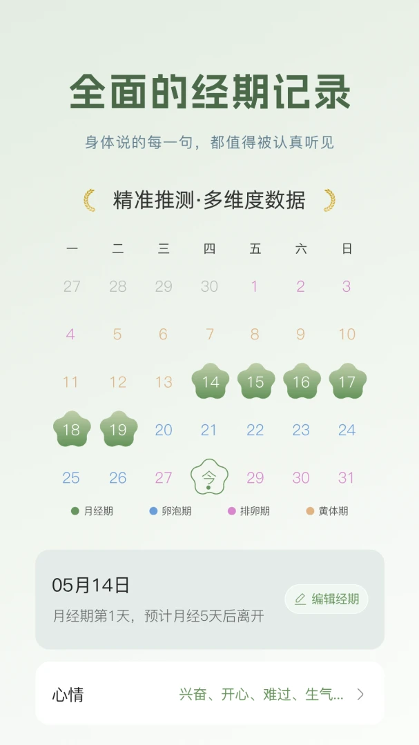 花期暖记录功能
