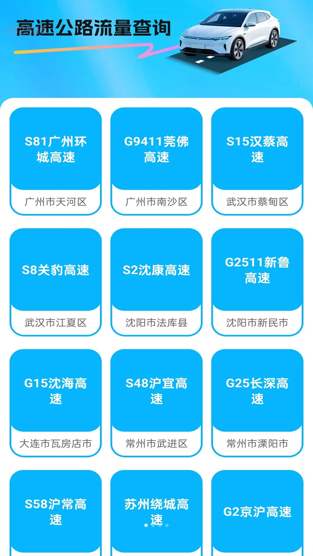 快通流量预览图