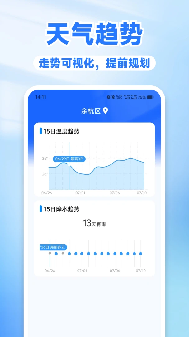 天气查询通天气预报准确