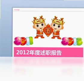 述职报告PPT模板预览图