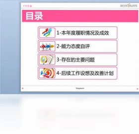 述职报告PPT模板预览图