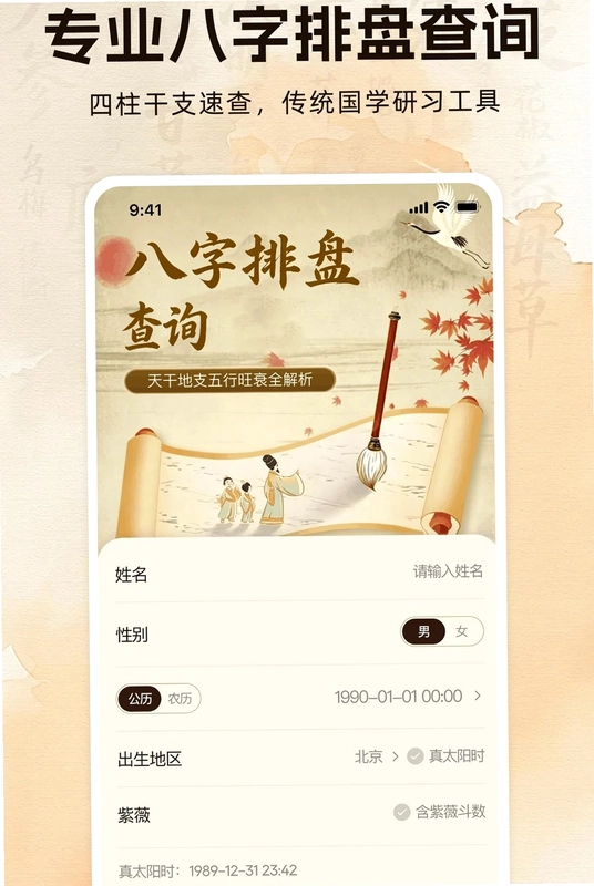 八字排盘查询预览图