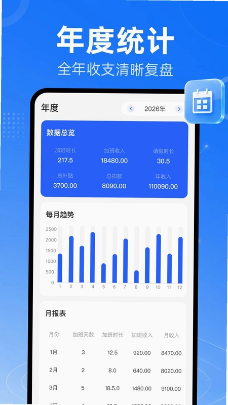 安心小时工记工时预览图