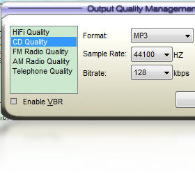 Audio Recorder Pro格式选择