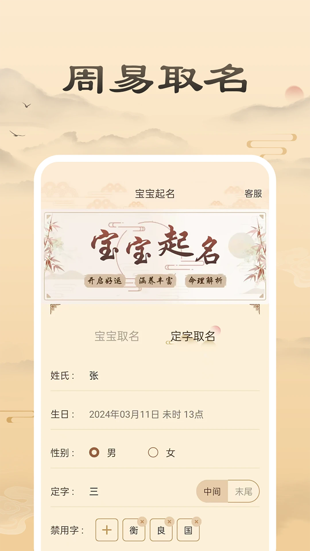 周大师起名取名预览图