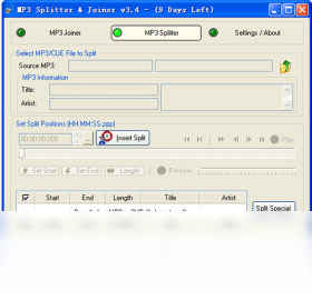 MP3 Splitter Joiner功能截图