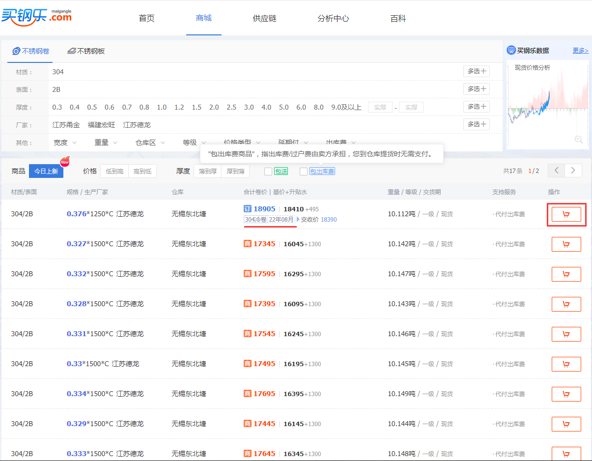 买钢乐订货当天买卖交易截图