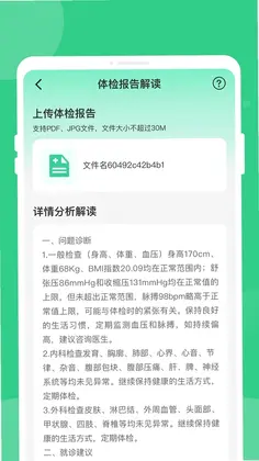 体检健康分析助手预览图