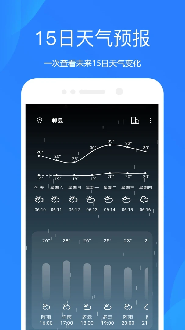 时时天气预警界面