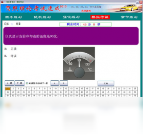 驾照理论考试速成模拟考试界面