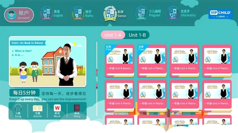 vipchild少儿国际班教学电视版预览图