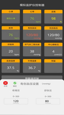 模拟监护仪控制端预览图