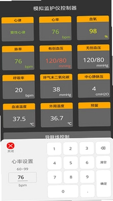 模拟监护仪控制端预览图
