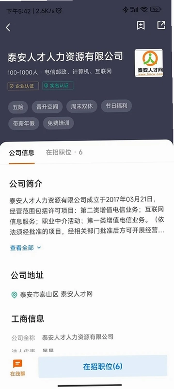 泰安人才网预览图
