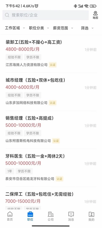 泰安人才网预览图