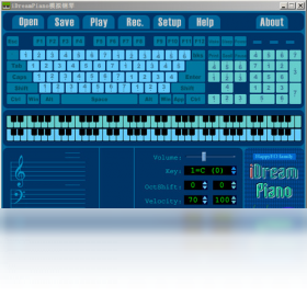 iDreamPiano模拟钢琴键盘映射界面