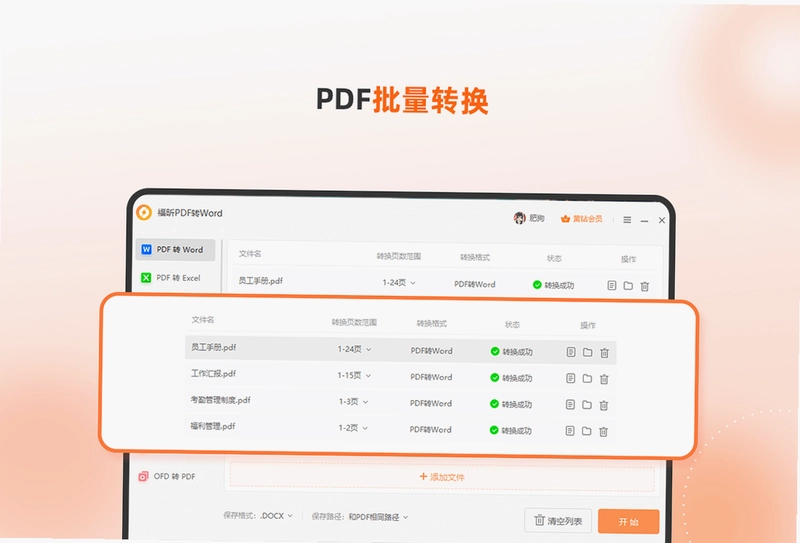 福昕PDF转Word最新版预览图